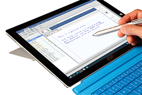 IBEX PMS software supporting handwritten patient notes on tablet